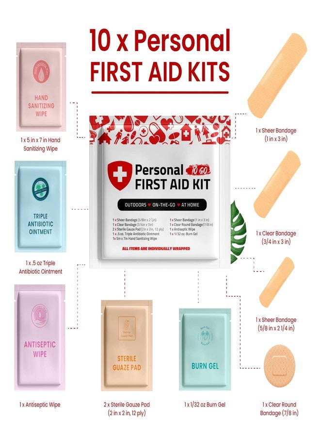 pH Advantage Portable Travel Size First Aid Kit - Assorted Pack | Perfect for Home, Office, Car, School, Business, Travel, Hiking, Hunting, and Outdoors | Individually Wrapped First Aid Products (5) - Image 2